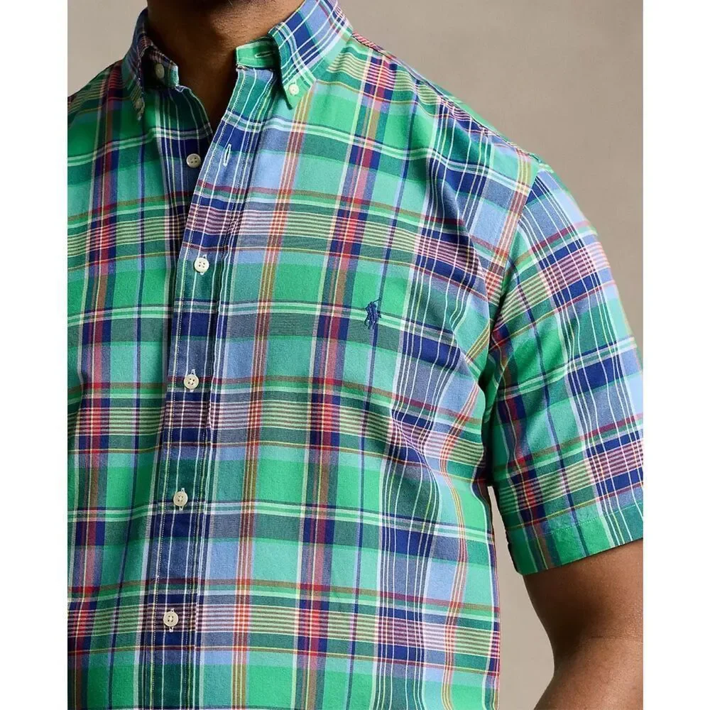 Polo Ralph Lauren NWT Classic Fit Yarn-Dyed Plaid Cotton Oxford Button Down Shir